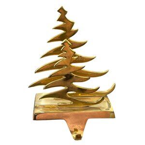 Brass Christmas Tree Stocking Holder Decorative Mantel Hook For Holiday Décor